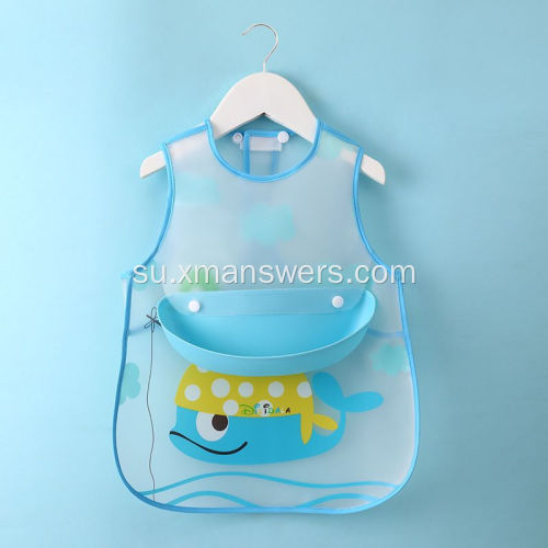 Gampang Ngabersihan Silicone Bibs pikeun Orok / Barudak / Barudak